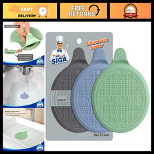 Silicone Bathtub Drain Stopper Set - 5.1" Shower Sink Stoppers, 3 Pack