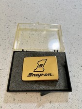 Snap-On Tools Solid Brass Belt Buckle - SPP-556 - Made in USA - In Bag  Box