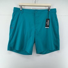 Rhone Resort Golf Chino Shorts Men Size 36 8 Inseam Teal Performance NEW