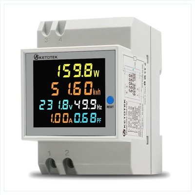 Stromzähler Digital 6in1 AC40-300V 100A Hutschiene KWh Voltmeter