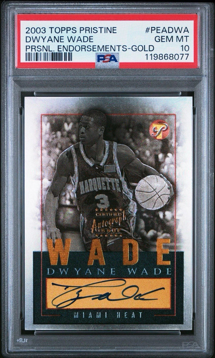 Topps Dwyane Wade Basketball Autographed Sports Trading Cards