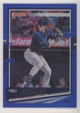 2020 Panini Donruss Nickname Variation Holo Blue Christian Yelich (Yeli) 1u6