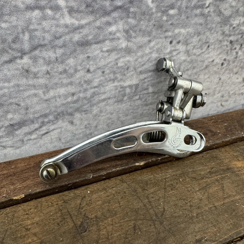Vintage Campagnolo Nuovo Record Front Derailleur Braze On BREV Road Bike 3 Hole - Image 4 of 4