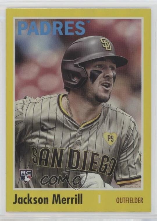 2024 Archives 1970 Topps Yellow Foilboard Jackson Merrill #156 Rookie RC 0i1b