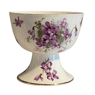 Vintage Hammersley Pedestal Bowl, Victorian Violets