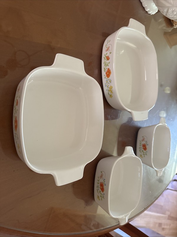 3 Piece Corning Ware Wildflower Set A-8-B, A-1-B, P-43-B