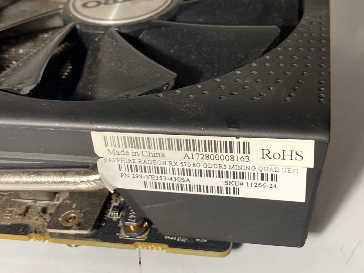 SAPPHIRE Radeon RX 570 8GB GDDR5 Mining Quad UEFI Graphics Card | eBay