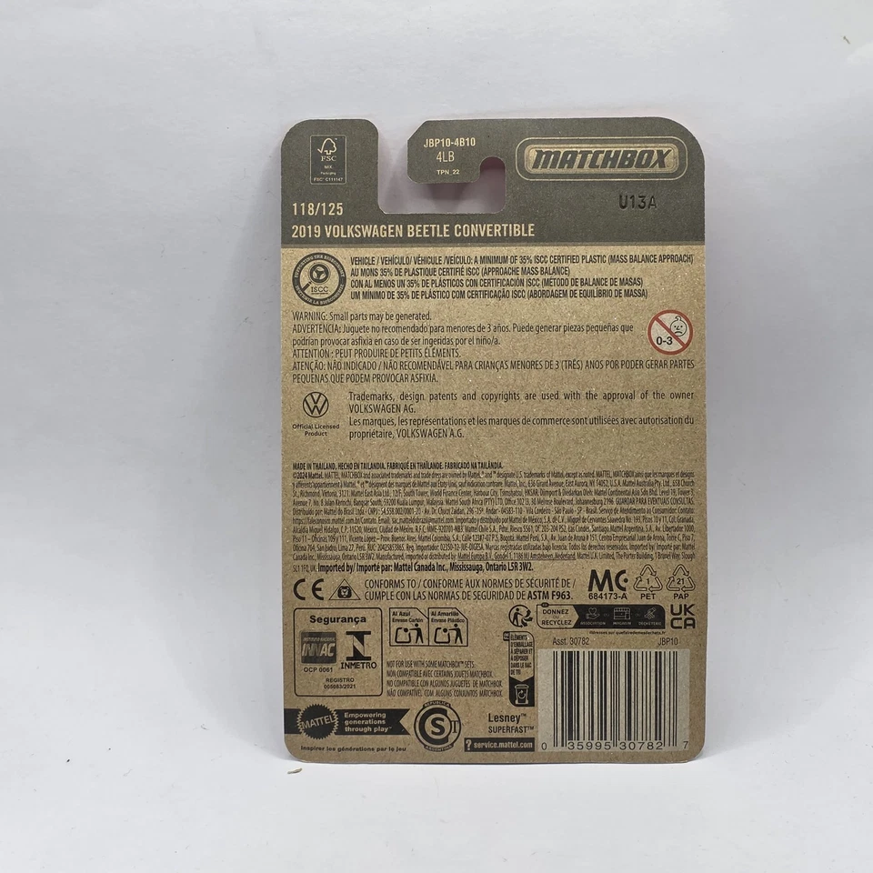 Volkswagen Beetle Convertible MBX 2025 Matchbox 2019 Foto 2 de 2