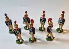 Vintage 50's Quiralu Napoleonic Infantry Toy Soldier Figurines LOT Of 7