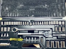 Amtech  Socket Set, 50-Piece Mechanics Tool Kit, Strong Chrome Plated Steel