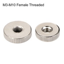 Carbon Steel Knurled Thumb Nuts, M3-M10 Female Threaded Thin Type Nickel Plating