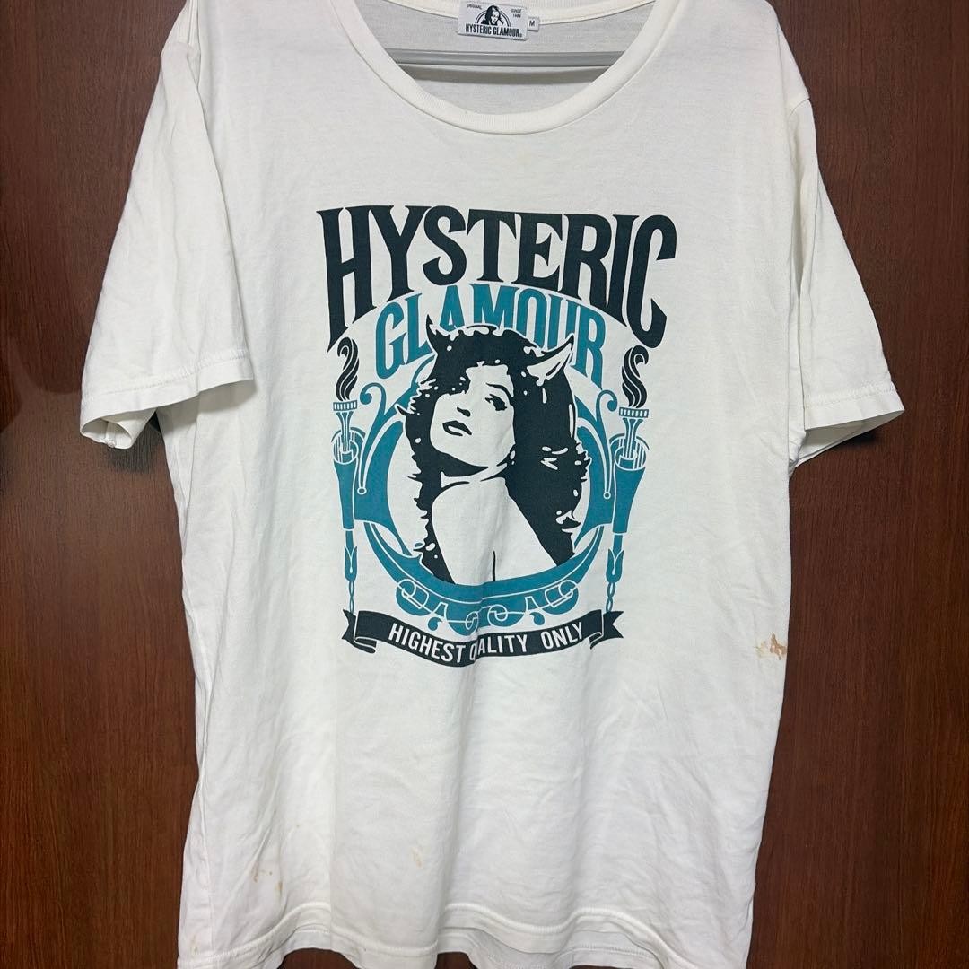 Hysteric Glamour White Print T-Shirt M Rare Black Tag Vintage Fashion