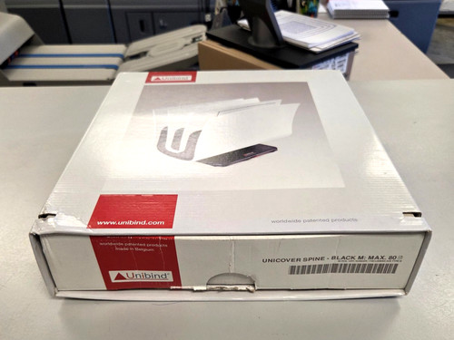 UniBind Steelback Spines MAX 80 Sheets Qty:70 INCOMPLETE BOX (Black) Letter Size
