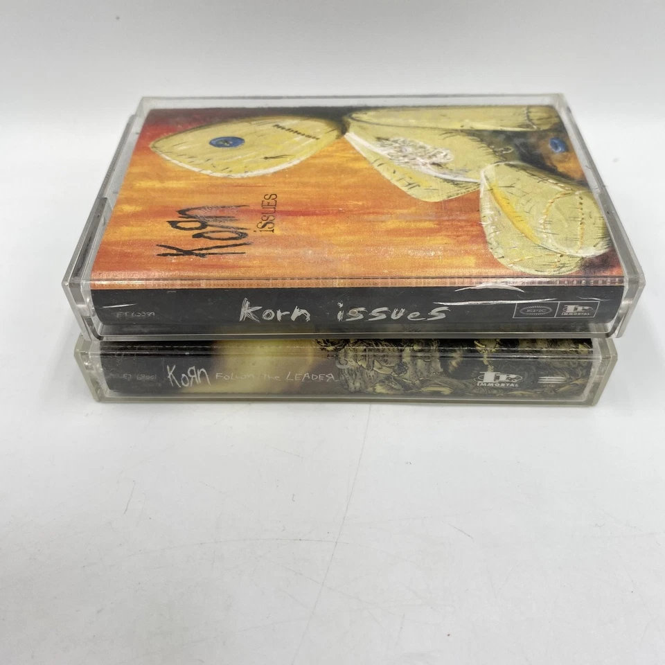Vintage Korn Cassette Tapes Lot Follow the Leader 1998 Issues 1999 Nu Metal Foto 3 de 4