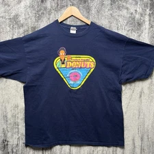 Vintage Y2K Simpsons Shirt Mens 2XL Blue Universal Studios Apu Donuts