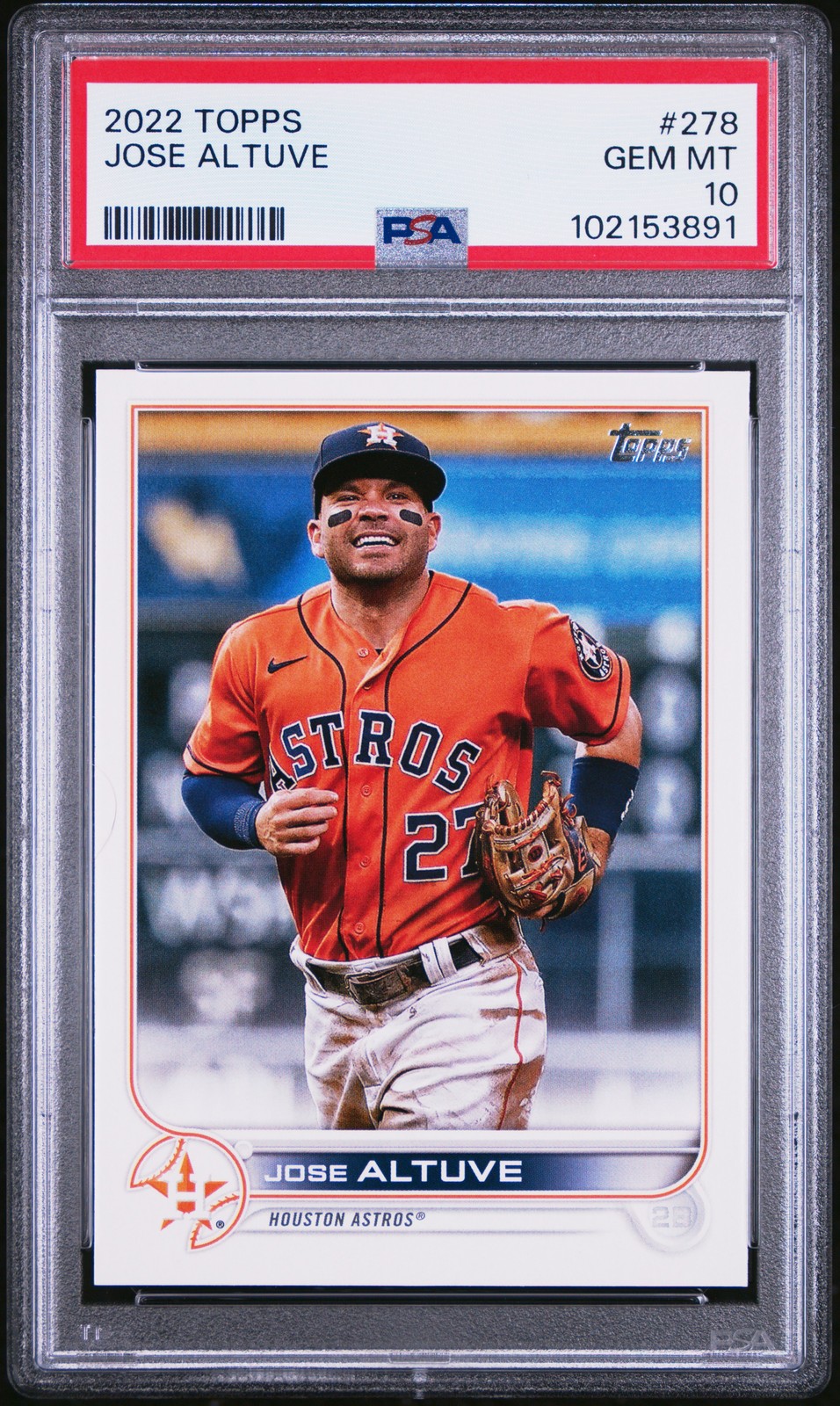2022 TOPPS #278 JOSE ALTUVE PSA 10
