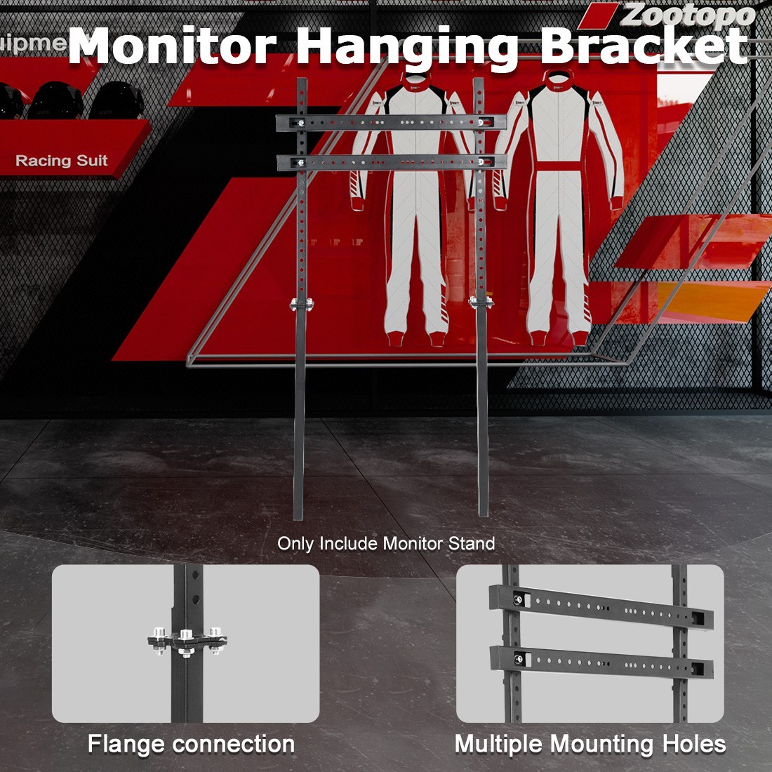 Zootopo Adjustable TV Position Monitor Stand  27 To 55 Inch For TV & PC Monitors