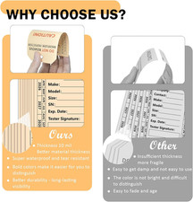 100 PCS Waterproof Backflow Inspection Tags Record Heavy 10 Mil Synthetic Paper