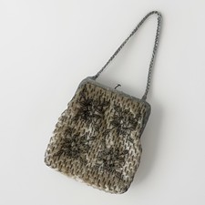 Vintage RICHERE By WALBORG Beaded Kiss Lock Evening Bag Purse Clutch