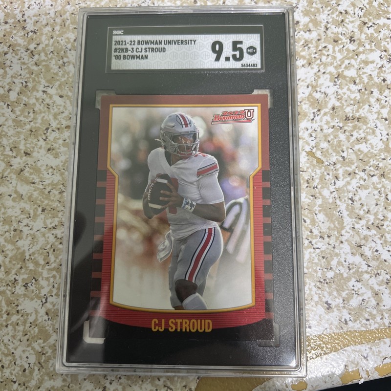 2022-23 Bowman University CJ Stroud Card SGC 9.5 Graded