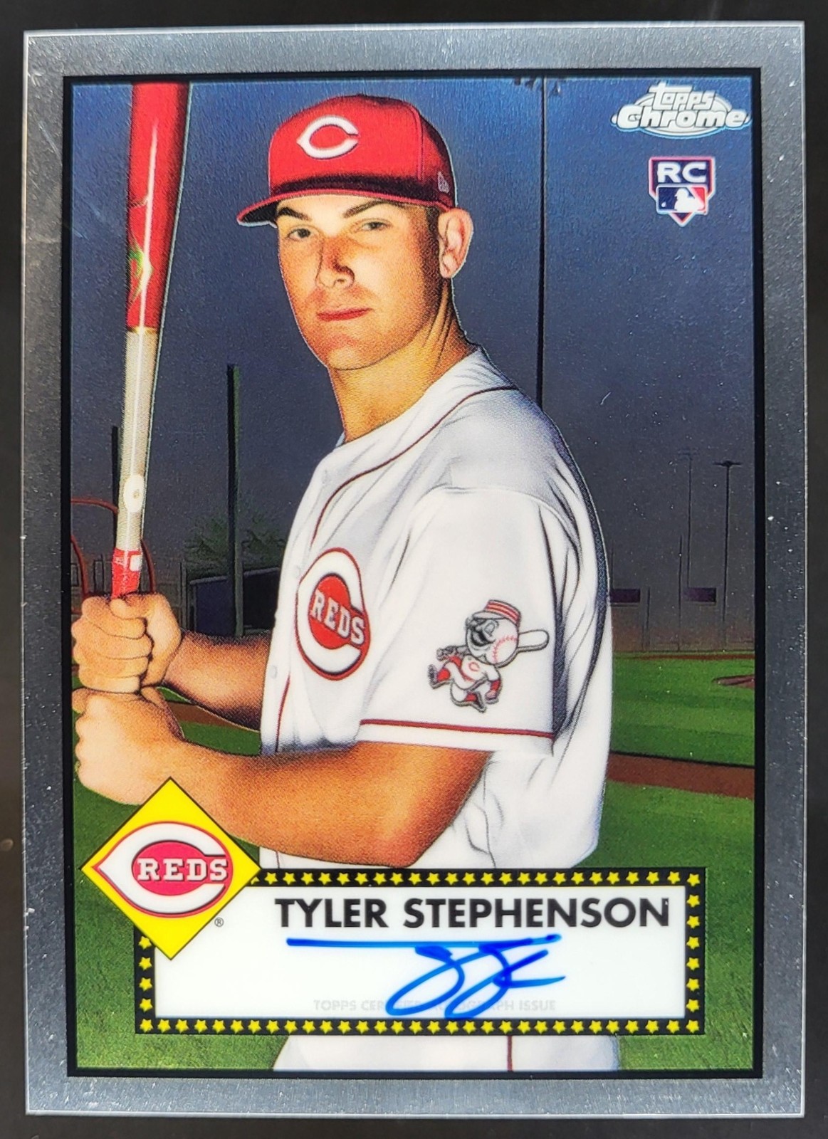 2021 Topps Chrome Platinum Anniversary Tyler Stephenson Auto RC Reds PL