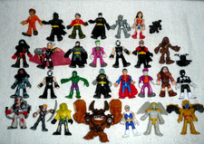 ASSORT LOT 28 FISHER PRICE 3" IMAGINEXT FIGURES MARVEL DC POWER RANGERS