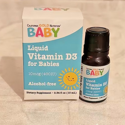California Gold Nutrition, Baby Vitamin D3 Tropfen, 10 mcg, BESTE QUALITÄT