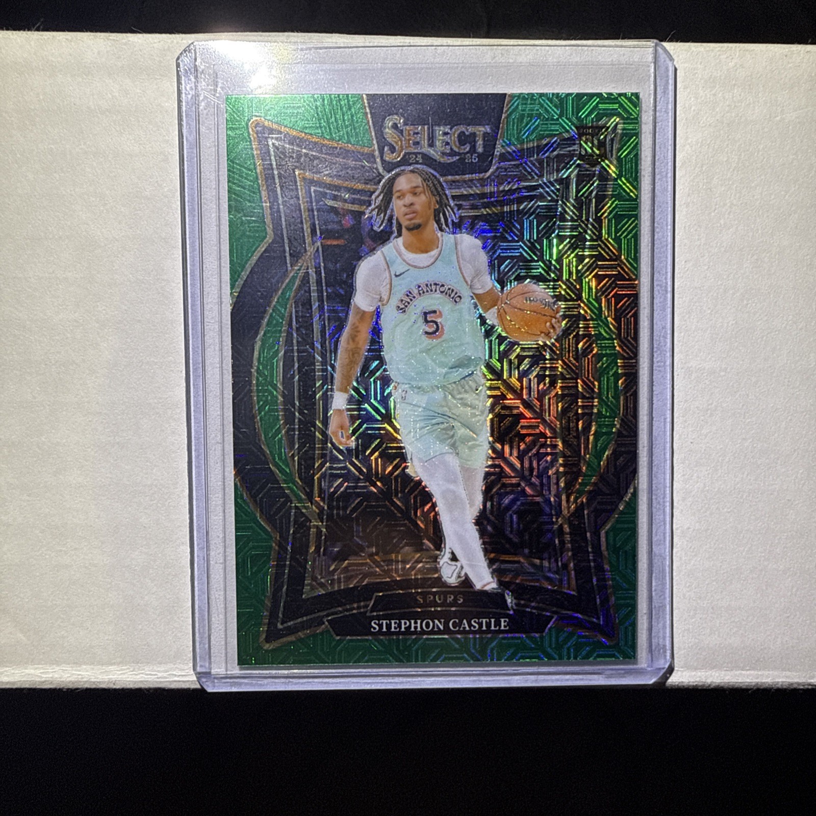 2024-25 Panini Select - Concourse Stephon Castle #72 Green Mojo Prizm (RC)