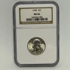 1948 P Washington Silver Quarter 25C Graded MS66 by NGC BU