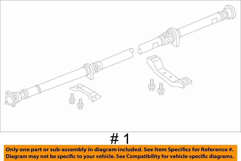 Rear Drive Shaft Assembly Fits 15-19 FLEX 598485 - Image 4 of 4