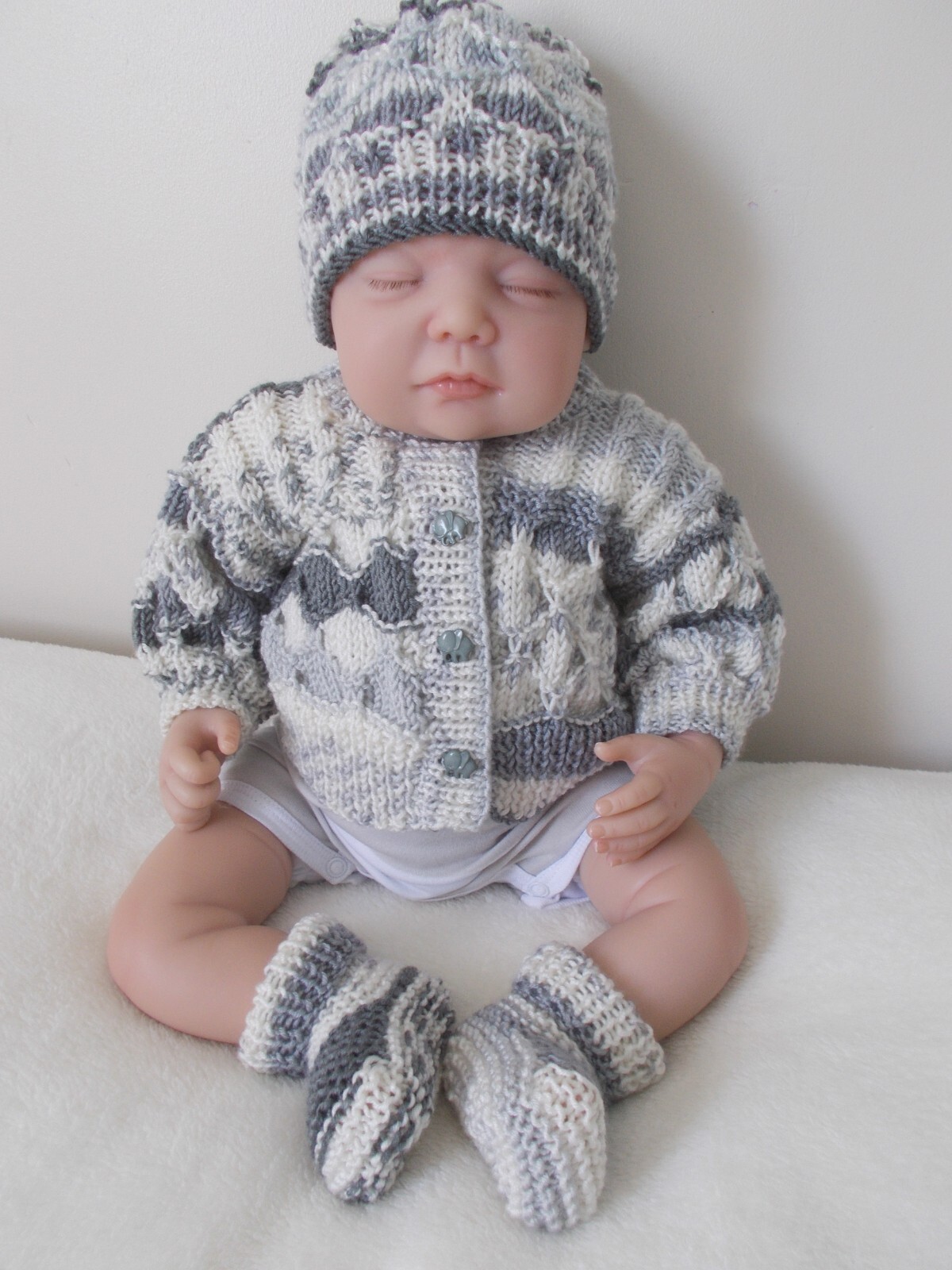 Hand Knitted Baby Cardigan Set size 03 Months. eBay