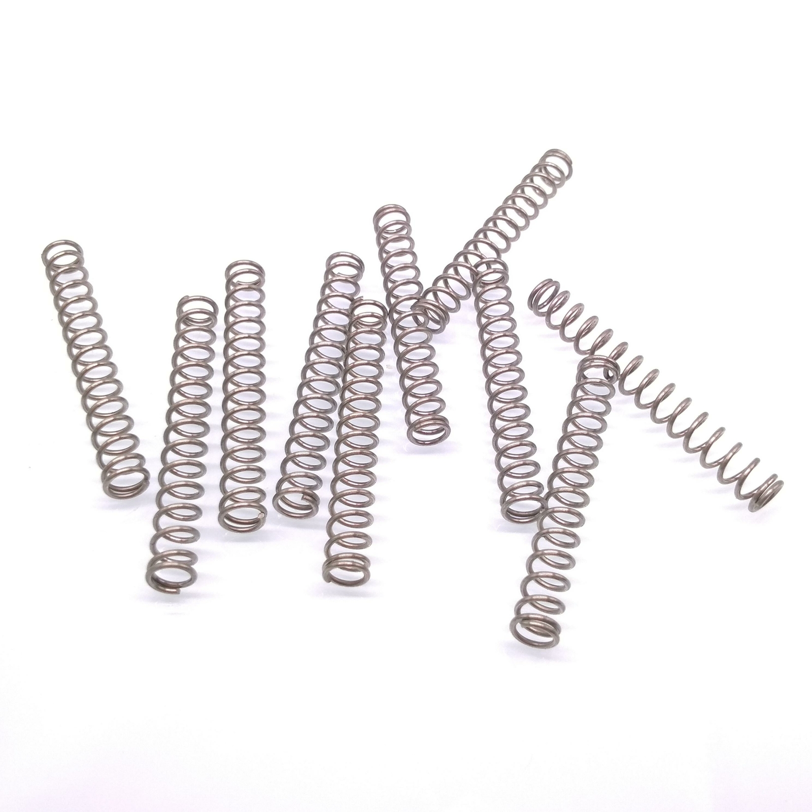 10pcs 0.8x7x50mm Stainless Steel Compression Pressure Springs