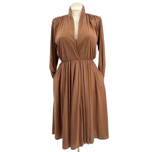brown wrap dresses Anna Wrap Linen Dress S / Walnut