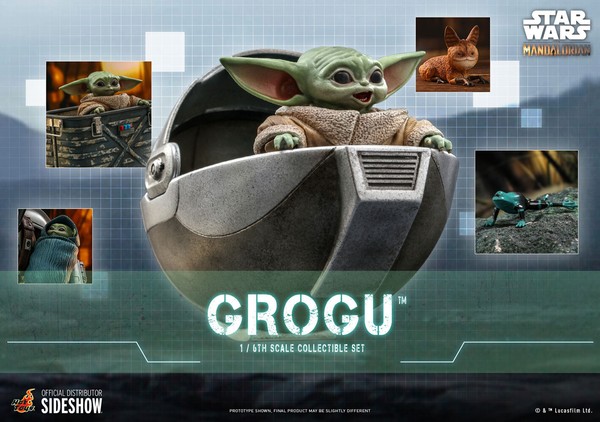 Star Wars - The Mandalorian - Grogu 1/6 Figure Set - Sideshow Hot Toys-image