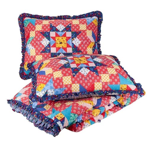 Pioneer Woman 2 Piece Std Sham Set, Starlight Patchwork - Picture 6 of 7