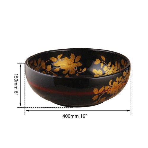 Colorful Bathroom Round Vessel Sink Tempered Ceramic Basin Sink Faucet Combo - Picture 25 of 34