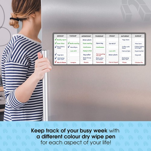 Magnetic Planner Organiser | Fridge Whiteboard Calendar for Work Office or Home - Picture 9 of 34