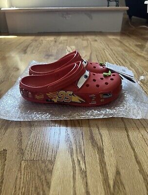 DISNEY PIXAR LIGHTNING McQueen Light Up Crocs Adult Size 11M