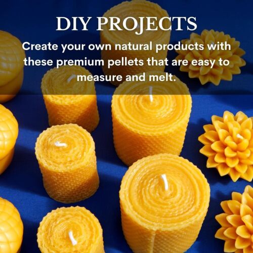 Organic Yellow Beeswax Pellets 1 lb, Pure, Natural, Cosmetic Grade Bees wax - Picture 6 of 9