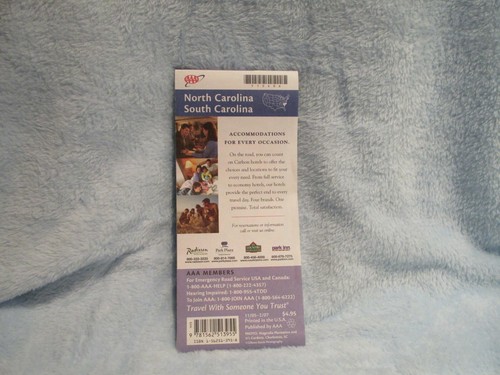 AAA State Series North Carolina and South Carolina Map 11/2005 - 02/2007 - Picture 2 of 2