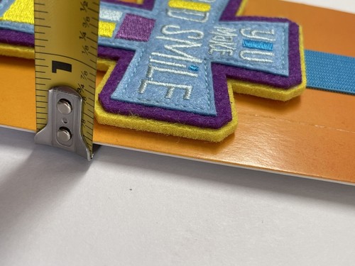 NEW Hallmark CROSS God Bookmark, Embroidery Felt Elastic Christian Bookmarker* - Imagen 9 de 11