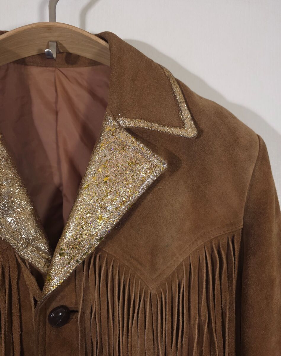 Vintage 70s Reworked Suede Leather Fringe Tassel Jacket Vintage 70s Reworked Suede Leather Fringe Tassel Jacket