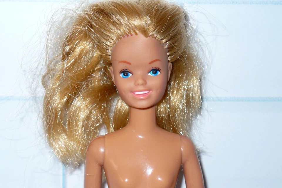 MUÑECA SKIPPER Barbie Mattel ~ Muñeca Patrón 1978 Vintage ~ Cabello Rubio Ojos Azules Foto 4 de 4