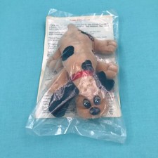 Vintage Sealed Pound Puppies Plush With Care Sheet 7" In Bag Brown 1986 Tonka