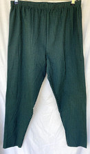 VTG 80s..ROAMAN'S..TURQUOISE  BLACK CHECKED..PULL-ON..STRETCH..PANTS..NEW..1X