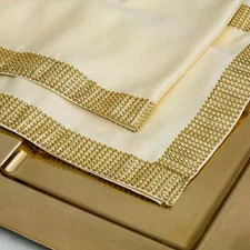 Quasimoon Gold Diamond Mesh Table Runner (12 x 72) by PaperLanternStore