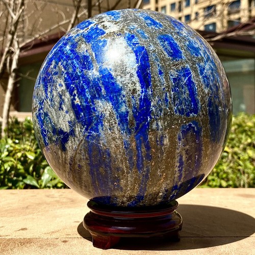 20.09LB Natural Lapis lazuli jasper Quartz Sphere Crystal Ball Reiki Healing - Imagen 12 de 13