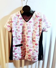 Love  Lips Medium Medical Scrub Top