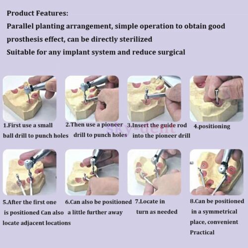 Dental Implant Parallel Drill Guide Pins ITI Para Drill Aid Position Sleeves Kit - Bild 2 von 14