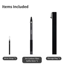 For Insta360/DJI 3M Carbon Dimension Invisible Selfie Stick Extension Stick